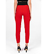 Дамски панталон в червено с черни панели Mireille-1 снимка
