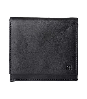 Черен мъжки портфейл Dante от естествена кожа снимка