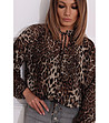Дамска блуза в кафяви нюанси с леопардов принт Tera-1 снимка