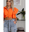 Оранжева дамска риза с ефектни ръкави Dili-2 снимка