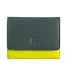 Дамски кожен портфейл в тъмнозелено и цвят лайм Pemba-0 снимка