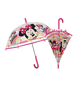 Детски чадър с розов принт Minnie снимка