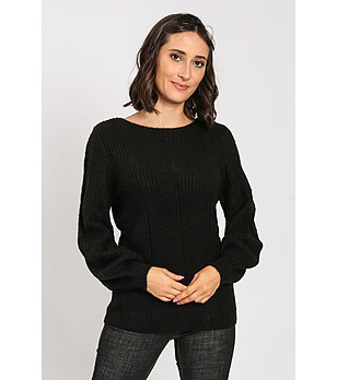 Черен дамски пуловер Ozana снимка