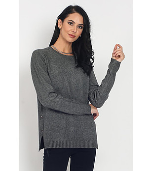 Дамски пуловер в сиво с кашмир Lexa снимка