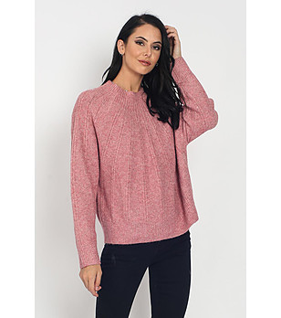 Дамски розов пуловер с кашмир Alseia снимка