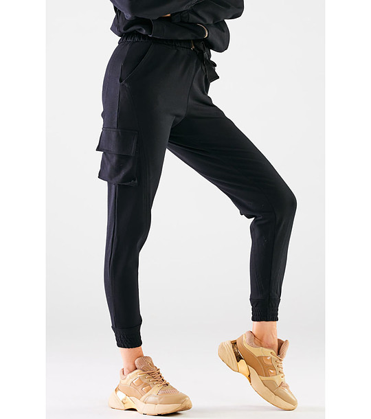 Черно дамско памучно спортно долнище Negra снимка