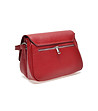 Червена кожена дамска чанта Della-1 снимка
