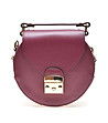 Дамска кожена чанта в нюанс на цвят бордо Zosia-0 снимка
