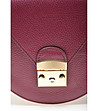 Дамска кожена чанта в нюанс на цвят бордо Zosia-2 снимка