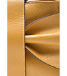 Елегантна дамска чанта от естествена кожа в жълт нюанс Nia-2 снимка