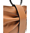 Елегантна дамска чанта от естествена кожа в кафяв нюанс Nia-2 снимка