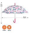 Детски чадър за момиче Love Pink със светлоотразяващ кант-3 снимка