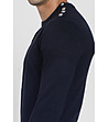 Тъмносин мъжки пуловер с кашмир и коприна Emo-3 снимка