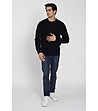 Мъжки черен пуловер с кашмир Simo-2 снимка