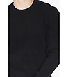 Мъжки черен пуловер с кашмир Simo-3 снимка
