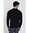Черен мъжки пуловер с кашмир и коприна Hedeon-1 снимка