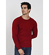 Червен мъжки пуловер с кашмир и коприна Hedeon-0 снимка