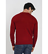 Червен мъжки пуловер с кашмир и коприна Hedeon-1 снимка
