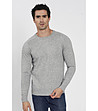 Сив мъжки пуловер с кашмир и коприна Hedeon-0 снимка