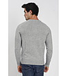 Сив мъжки пуловер с кашмир и коприна Hedeon-1 снимка