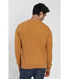 Мъжки пуловер в цвят охра с кашмир Zanter-1 снимка
