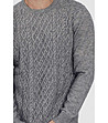 Мъжки пуловер в сиво с кашмир Zanter-3 снимка