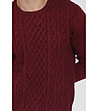 Мъжки пуловер в бордо с кашмир Zanter-3 снимка