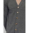 Сива мъжка жилетка с кашмир и коприна Mon-3 снимка