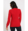 Червена дамска блуза с кашмир и коприна Erika-1 снимка