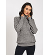 Дамски поло пуловер в сиво с кашмир Siela-0 снимка
