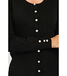 Черна дамска жилетка с кашмир и коприна Nona-3 снимка