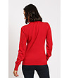 Червена дамска поло блуза с кашмир и коприна Zina-1 снимка