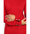 Червена дамска поло блуза с кашмир и коприна Zina-3 снимка