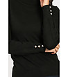 Черна дамска поло блуза с кашмир и коприна Zina-3 снимка