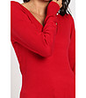 Дамска червена блуза с кашмир и коприна Karra-3 снимка