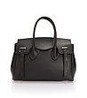 Дамска кожена чанта в черно Esta-0 снимка