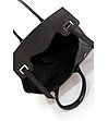 Дамска кожена чанта в черно Esta-3 снимка