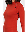 Дамски пуловер с кашмир и коприна в тъмнооранжево Aria-3 снимка