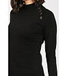 Дамски пуловер с кашмир и коприна в черно Aria-3 снимка