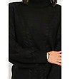 Топъл дамски пуловер в черно Rachela-3 снимка