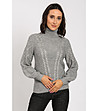 Топъл дамски пуловер в сиво Rachela-0 снимка