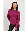 Розов дамски топъл пуловер с мохер и кашмир Gladis-0 снимка