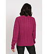 Розов дамски топъл пуловер с мохер и кашмир Gladis-1 снимка
