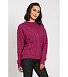 Розов дамски топъл пуловер с мохер и кашмир Gladis-2 снимка