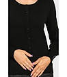 Черна дамска жилетка с кашмир и коприна Oriha-3 снимка