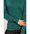 Зелен дамски пуловер от естествени материи Tiliana-3 снимка