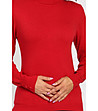 Червен дамски пуловер от естествени материи Tiliana-3 снимка
