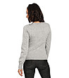 Топъл дамски пуловер в сив меланж Juruna-1 снимка
