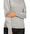 Топъл дамски пуловер в сив меланж Juruna-3 снимка