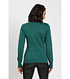 Зелен дамски пуловер с естествени материи Giana-1 снимка